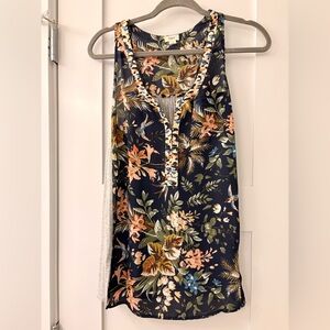 Anthropologie Tiny Brand Floral Sleeveless Top